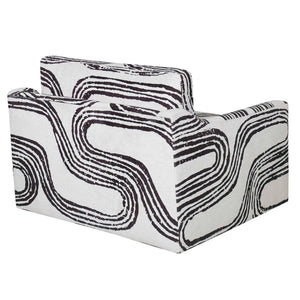 Daytona - Swivel Chair-And-A-Half - Black / White