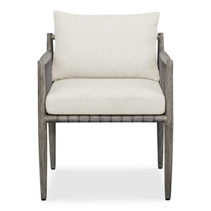 Borneo - Outdoor Dining Chair - White / Dark Gray