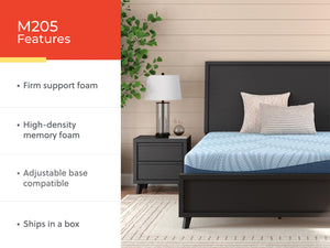 Sierra Sleep® Peak 2.0 10 Memory Foam Mattress showing a neatly made bed with the mattress on a bed frame.