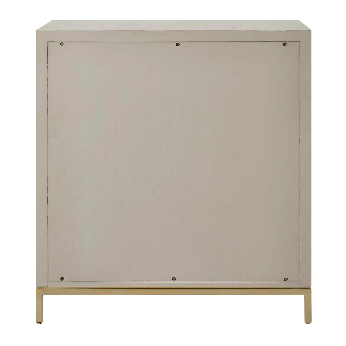 Uttermost Alessia 2-door accent cabinet in light brown wood with sleek design and modern hardware.