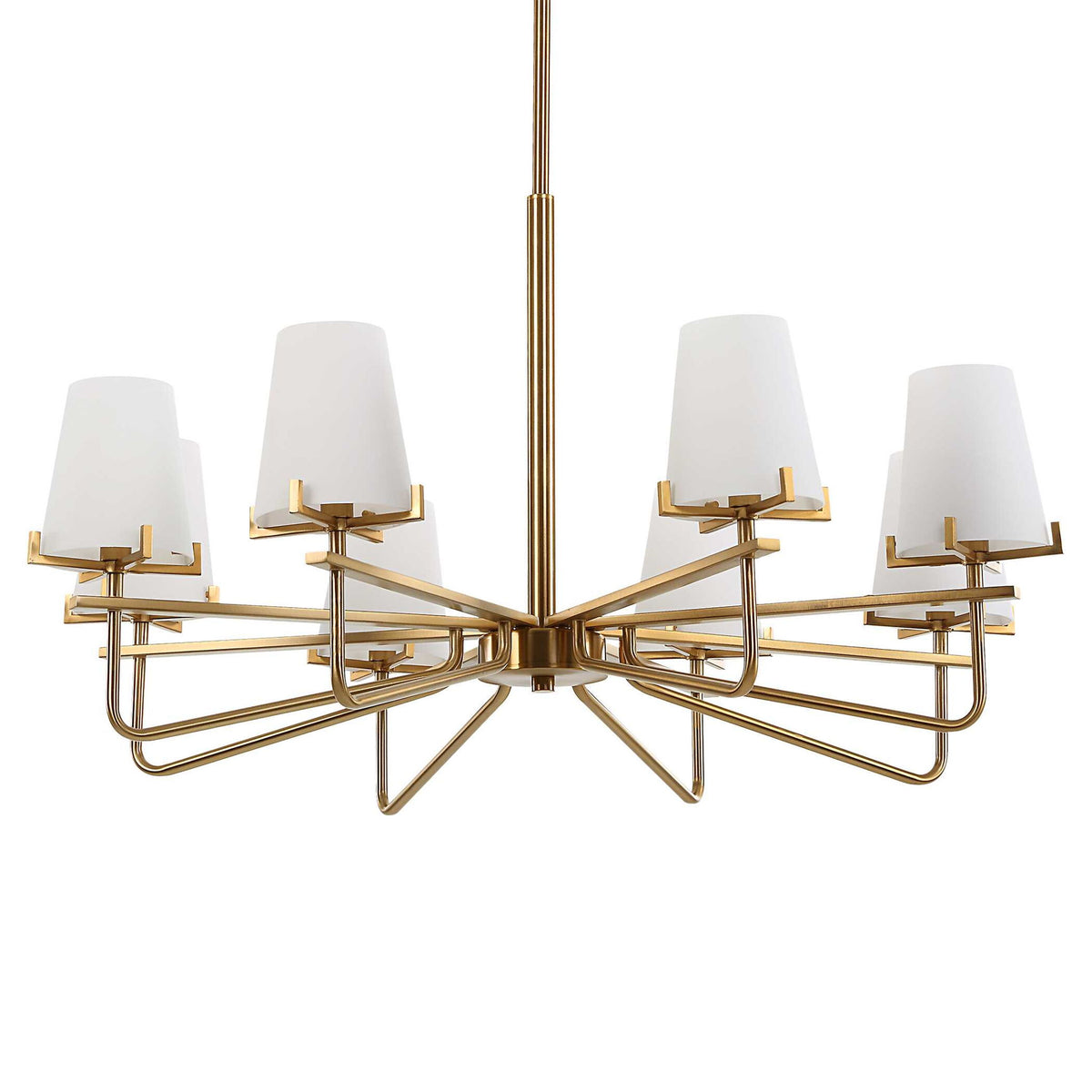 Lassen - 8 Light Chandelier - Brass