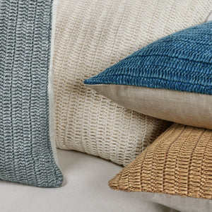 Villa Macie SLD accent pillow in honey with a soft textured design and square shape