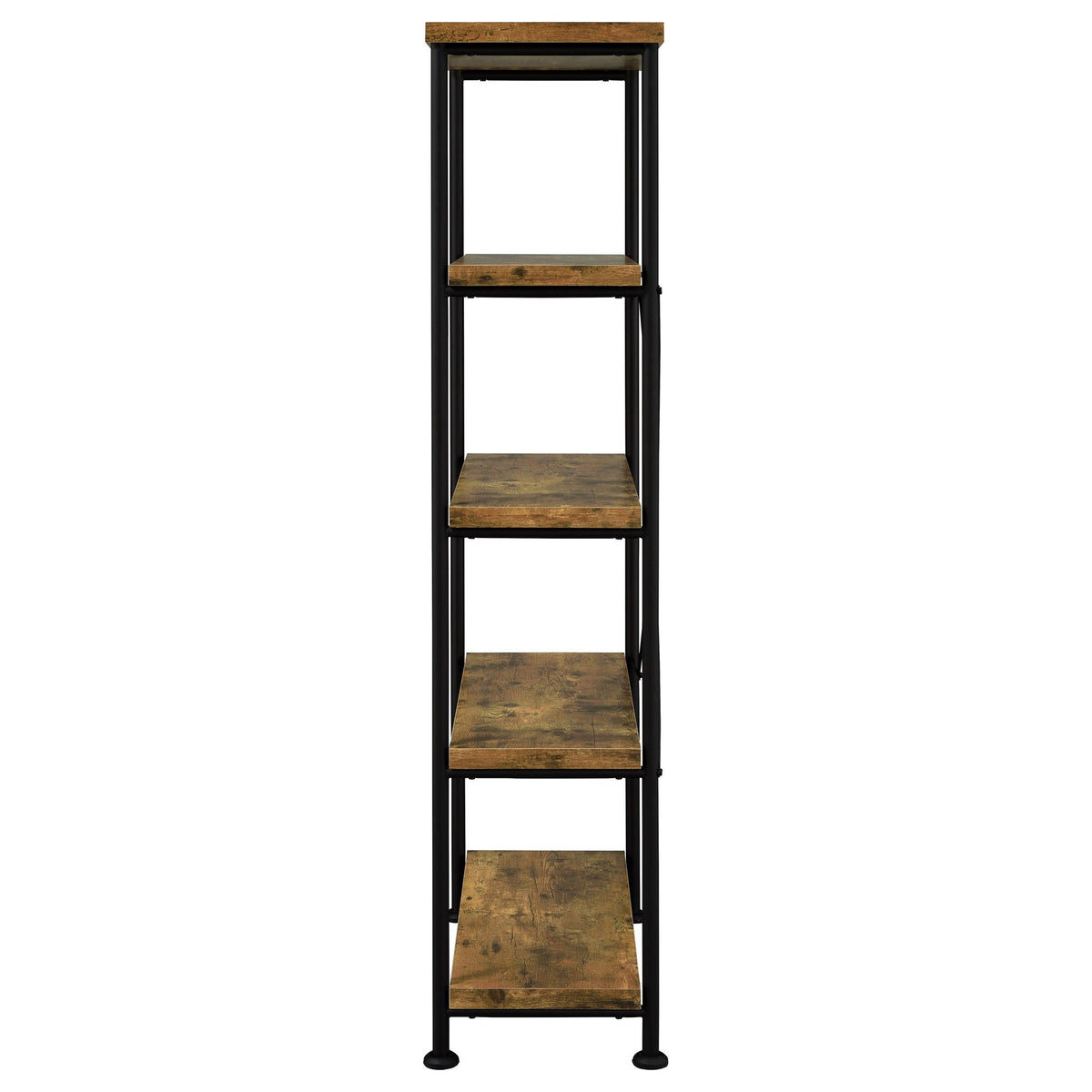 Avon - 2 Piece Computer Desk And Bookcase With 3 Drawers - Rustic Brown