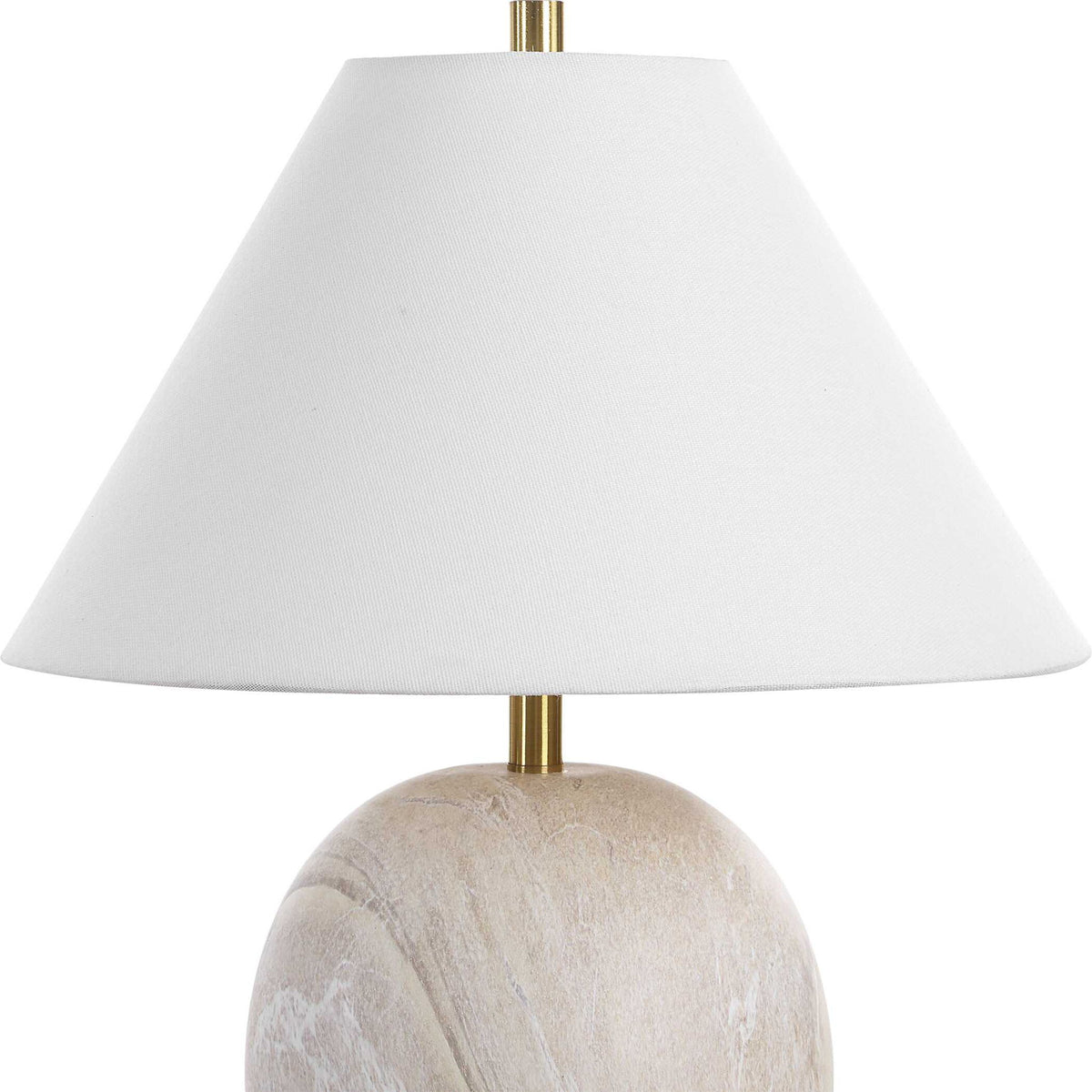 Table Lamp - White & Beige