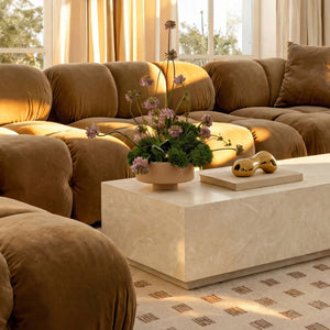 Romy - Coffee Table - Cream Travertine