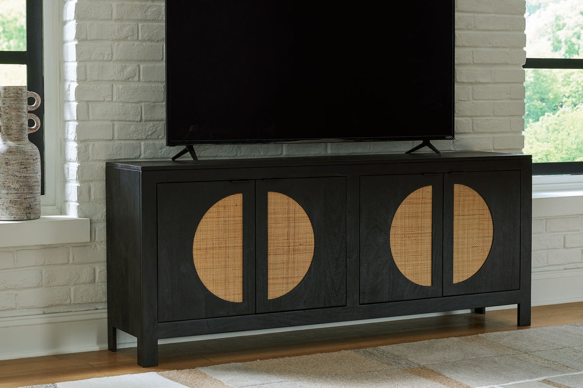 Cliffiings - Accent Cabinet - Black / Natural - R&R Furniture Gallery (Fountain Valley, CA)
