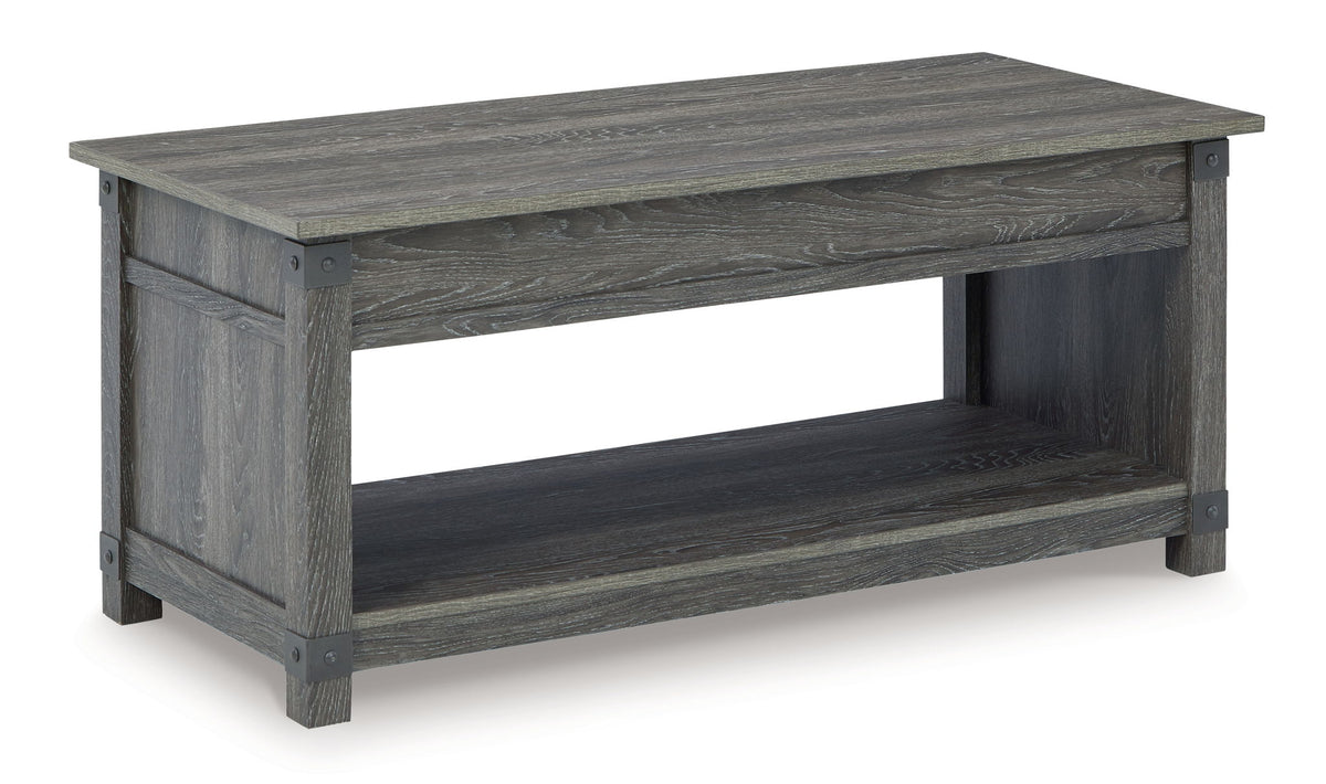Freedan - 3 Pc. - Coffee Table, 2 End Tables - Grayish Brown - R&R Furniture Gallery (Fountain Valley, CA)
