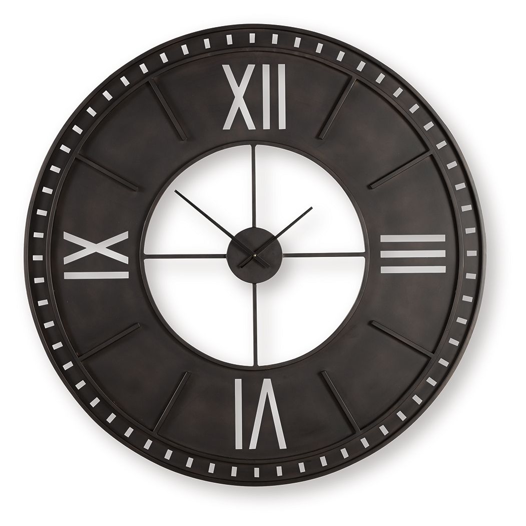 Lytle - Wall Clock - Antique Brown - R&R Furniture Gallery (Fountain Valley, CA)