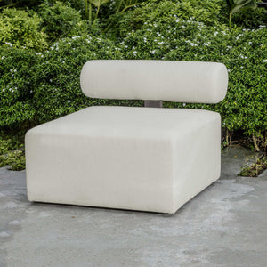 Bolster Back - Armless Outdoor Sofa - White