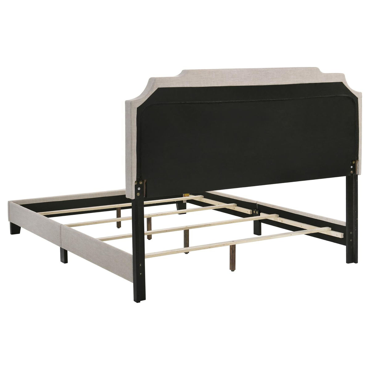 Panel Bed With Nailhead Trim, Upholstered Headboard