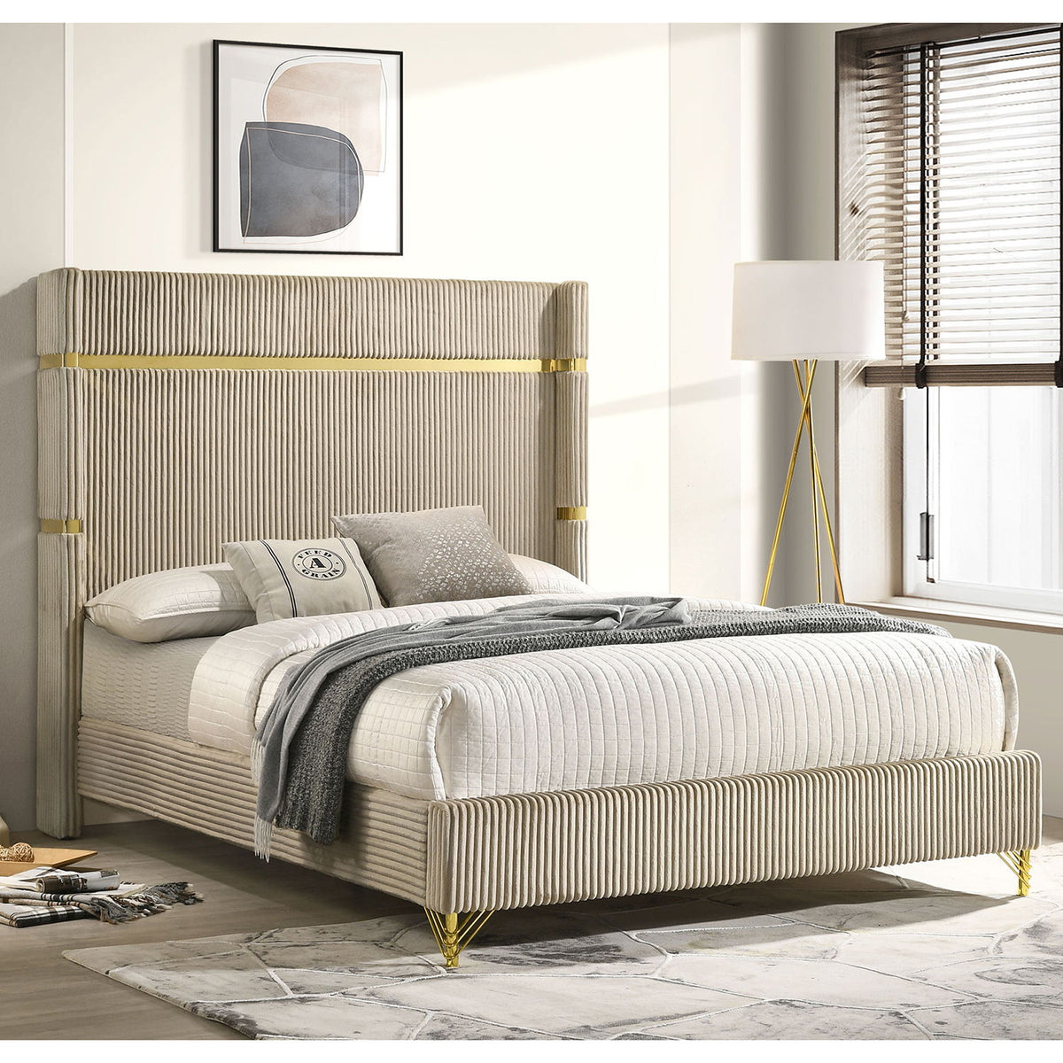 Malcolm - Wingback Bed