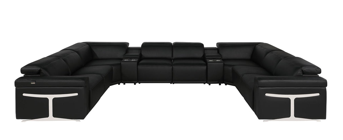 1126 - 10-Piece U-Shaped Sectional Sofa In With 4 Power Recliners & Power Headrests