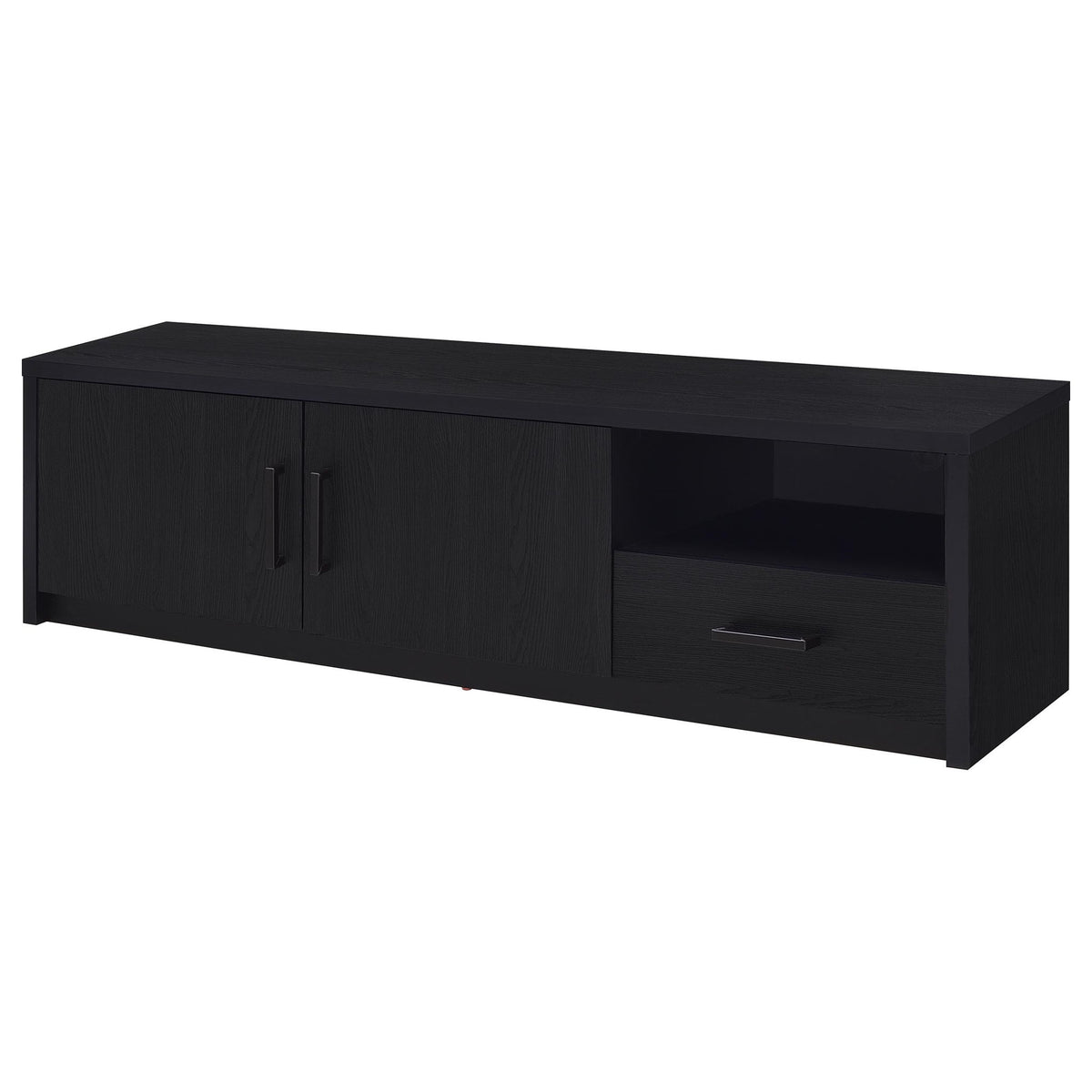 Ian - 2 Door TV Stand Media Console With Storage - Black