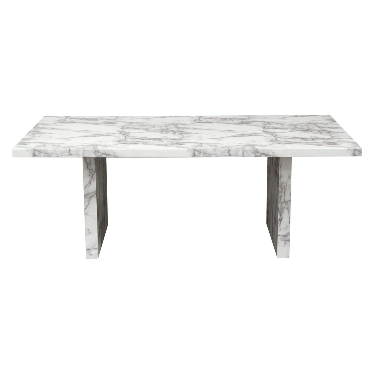 Icon Faux Marble Rectangular Dining Table by Diamond Sofa