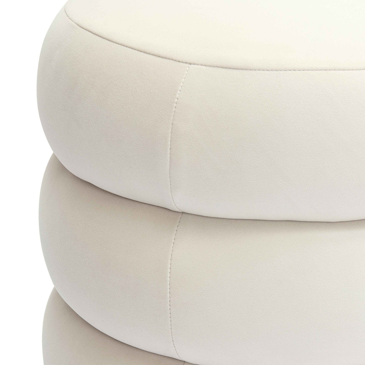 Stefanie - Velvet Ottoman - R&R Furniture Gallery (Fountain Valley, CA)