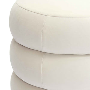 Stefanie - Velvet Ottoman - R&R Furniture Gallery (Fountain Valley, CA)