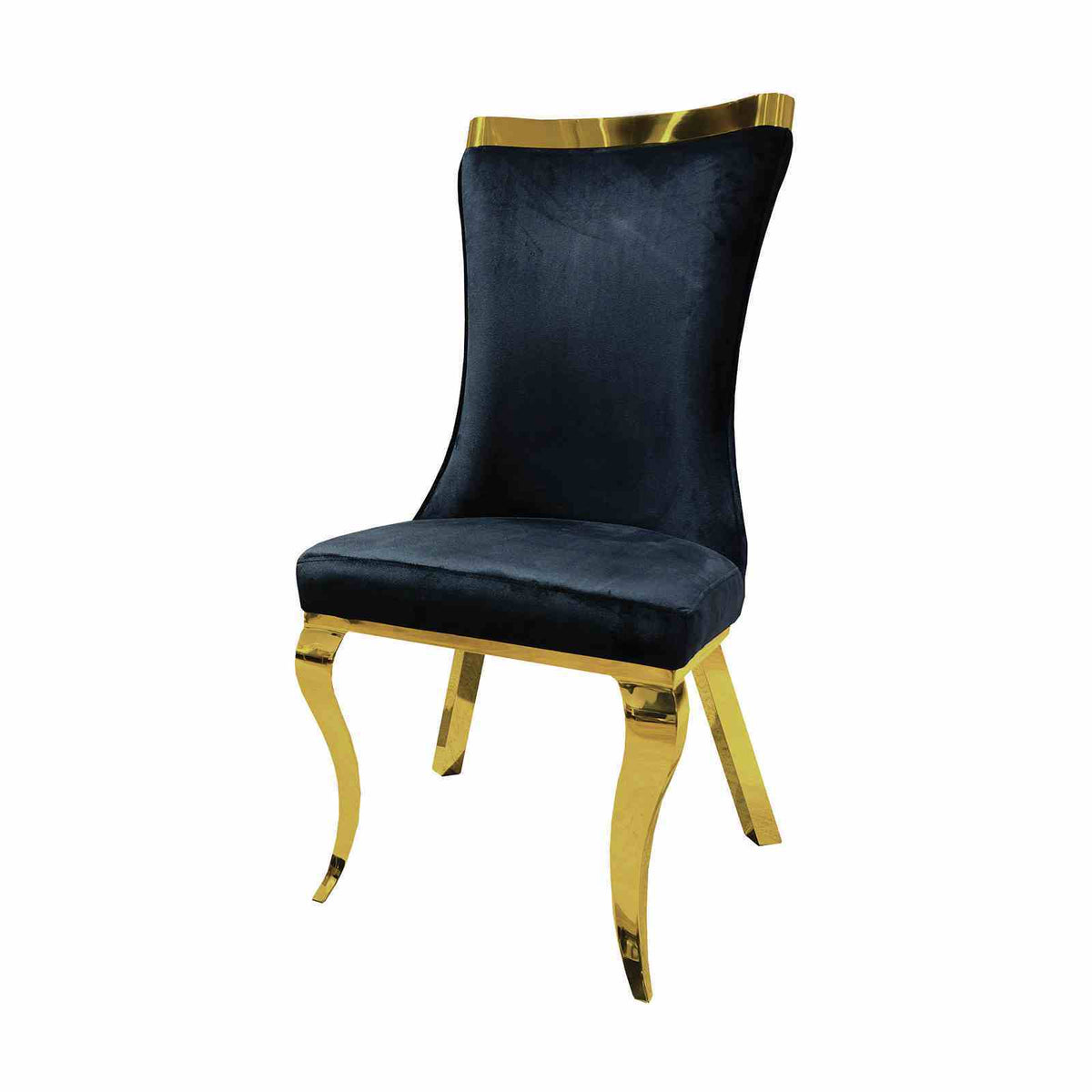 Basilicata - Side Chair (2/CTN), Gold/Black