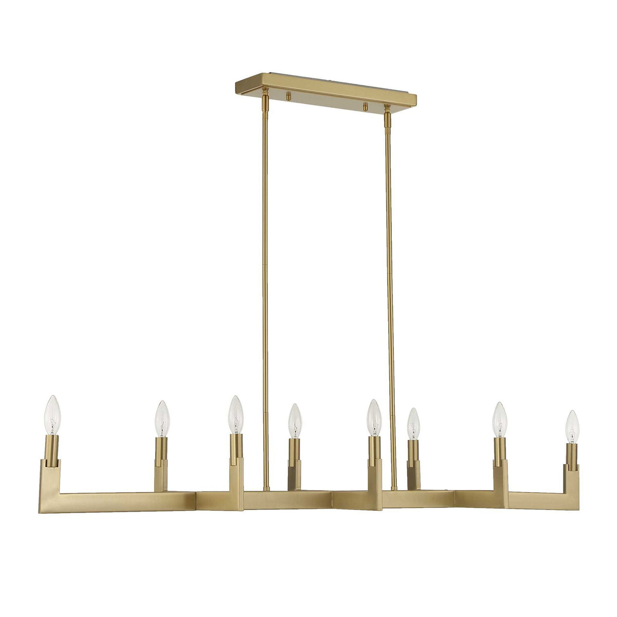 Cordoba - 8 Light Linear Chandelier - Gold