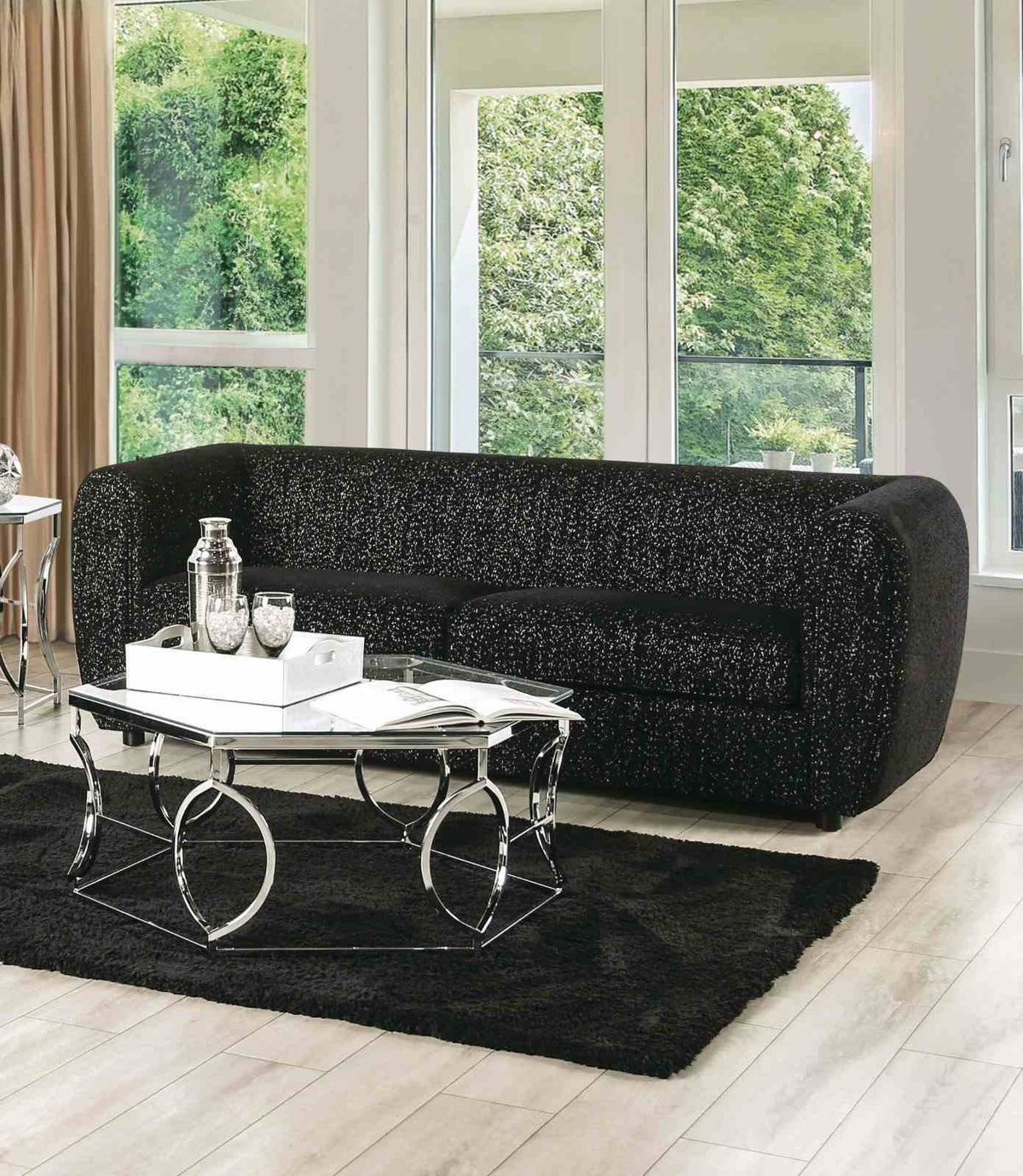 Sofa, Black - FM61001BK-SF