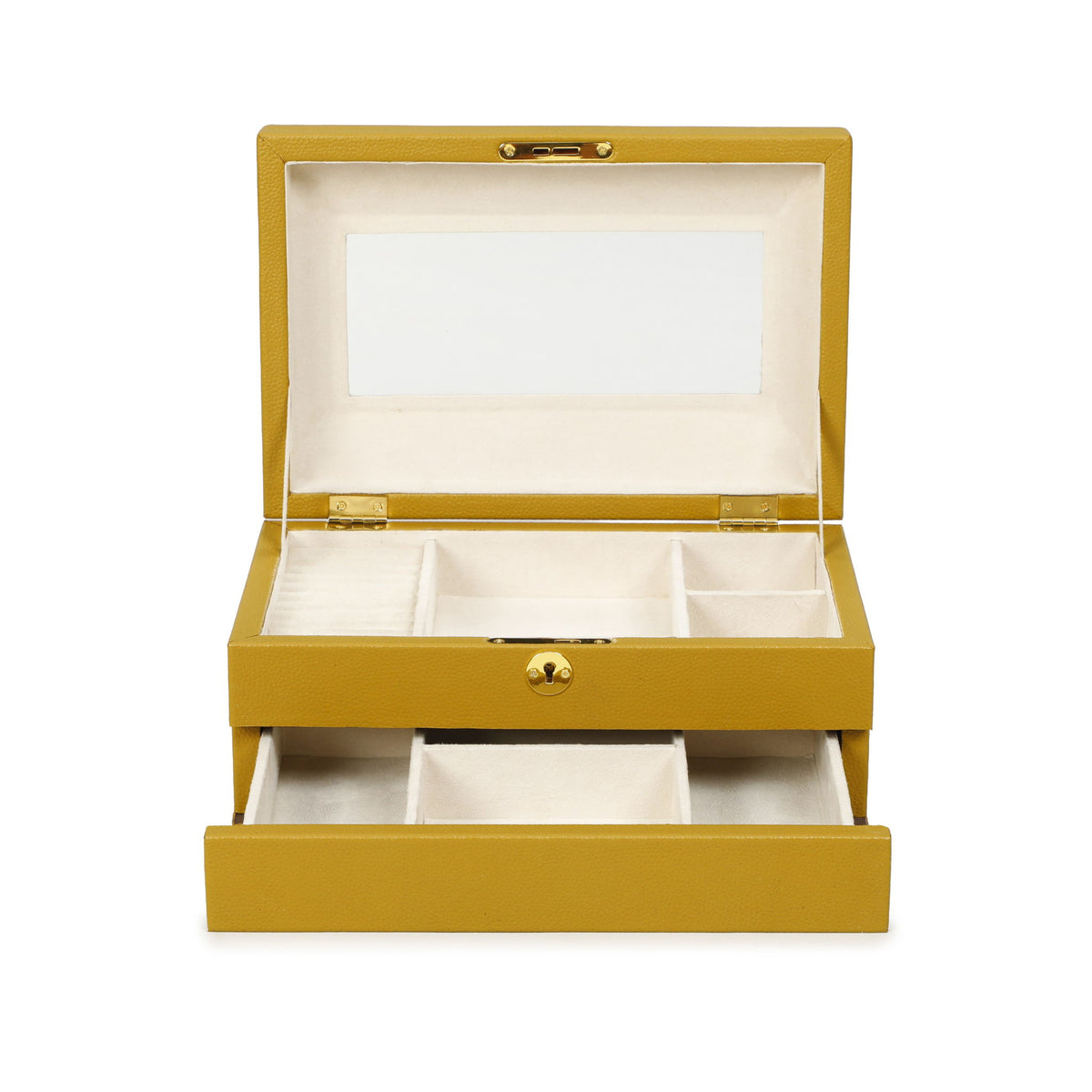 Knox - Vegan Leather Contract-Grade Jewelry Box - Mustard Yellow - R&R Furniture Gallery (Fountain Valley, CA)