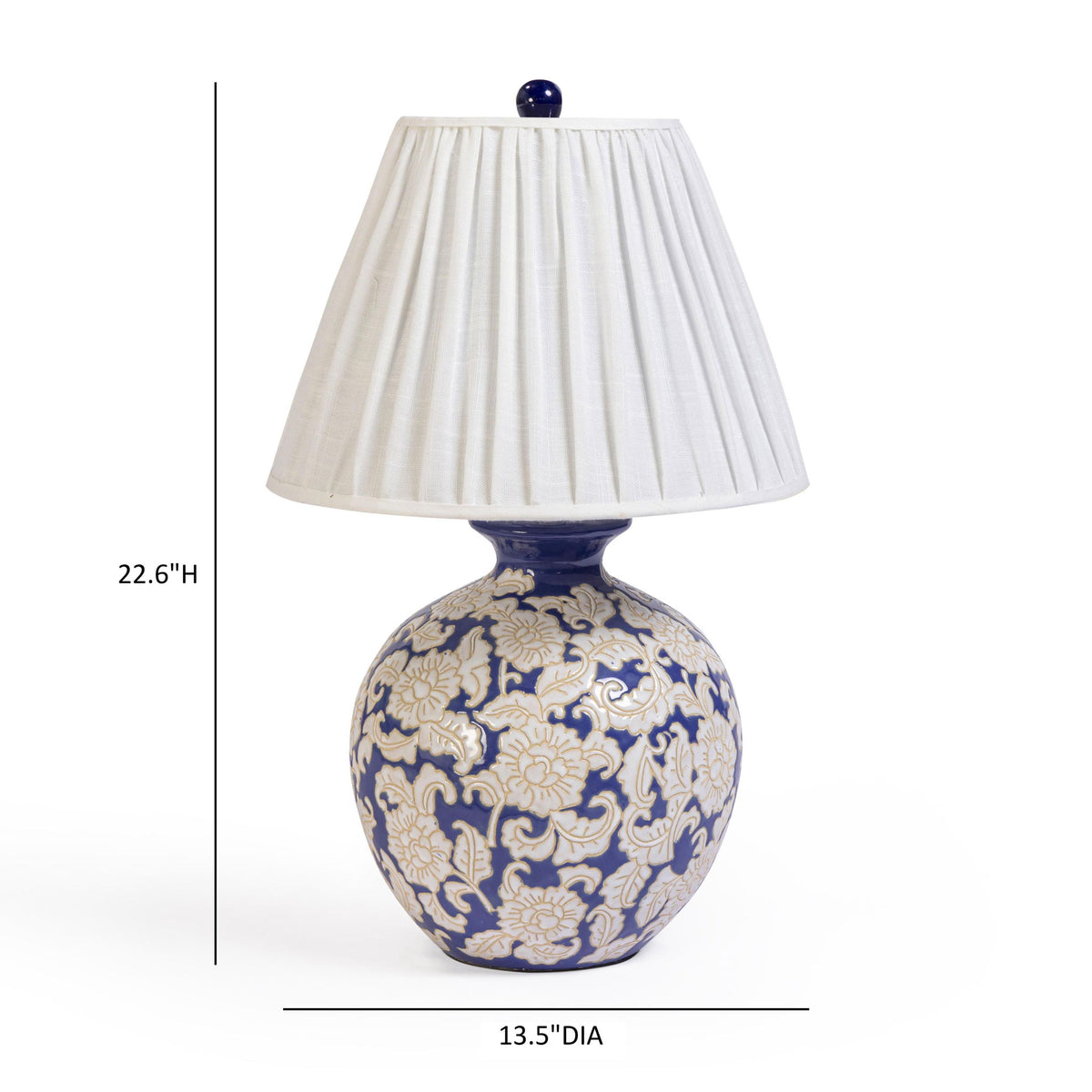 Diana - Table Lamp - Blue & White - R&R Furniture Gallery (Fountain Valley, CA)