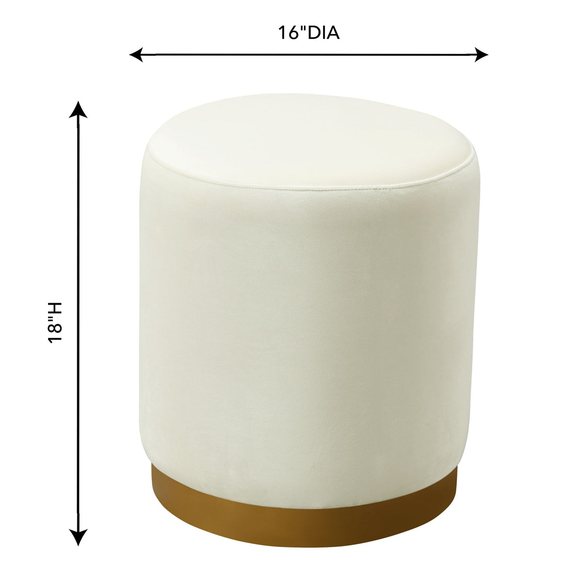 Opal - Velvet Ottoman - R&R Furniture Gallery (Fountain Valley, CA)