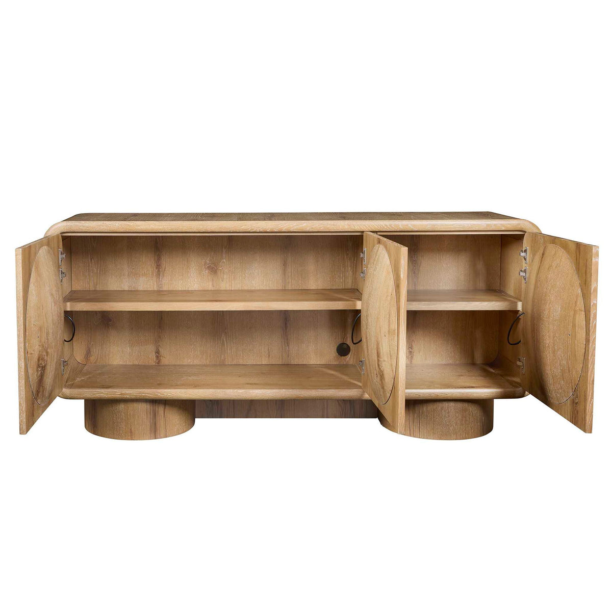 Forest Rings - Lighted 3 Door Cabinet - Light Brown