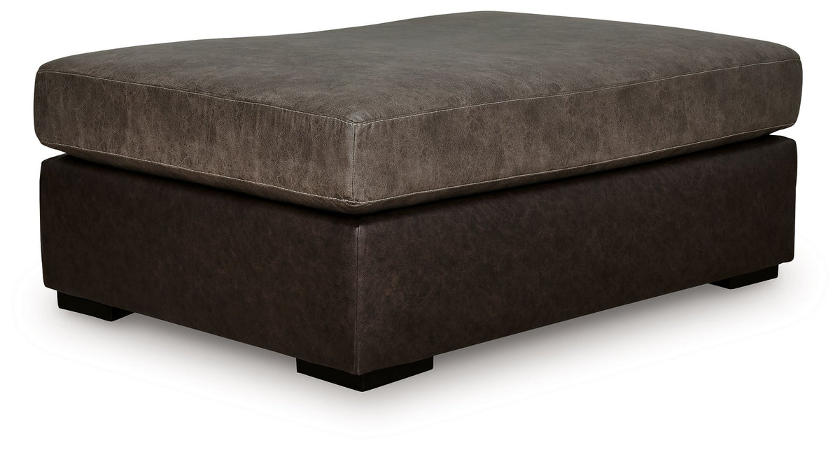 Castille Way - Oversized Accent Ottoman - Fossil - R&R Furniture Gallery (Fountain Valley, CA)