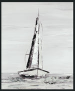 Sails - 48" x 72" Painting By Buddy Whitlock - Pearl Silver - R&R Furniture Gallery (Fountain Valley, CA)