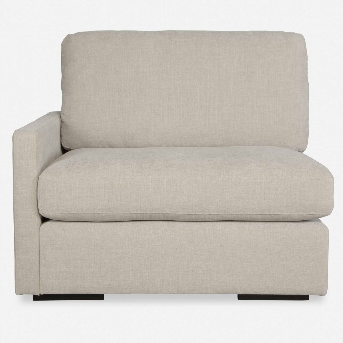 Uttermost Refuge sofa chaise with plush cushions and modern design, featuring sleek upholstery and a comfortable, stylish lounge area.
