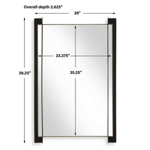 Cunene - Industrial Wall Mirror - Black