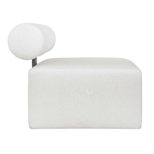 Bolster Back - Armless Outdoor Sofa - White