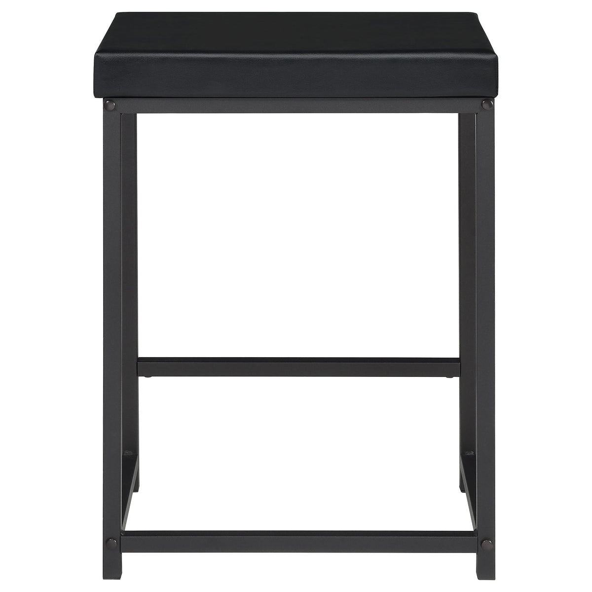 Klekner - 4 Piece Counter Height Table Set With Nesting Tables And Backless Stools - Charcoal
