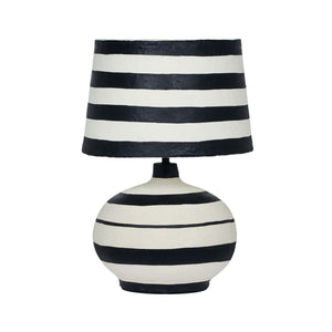 Positano - Striped Papier Mache Table Lamp - R&R Furniture Gallery (Fountain Valley, CA)