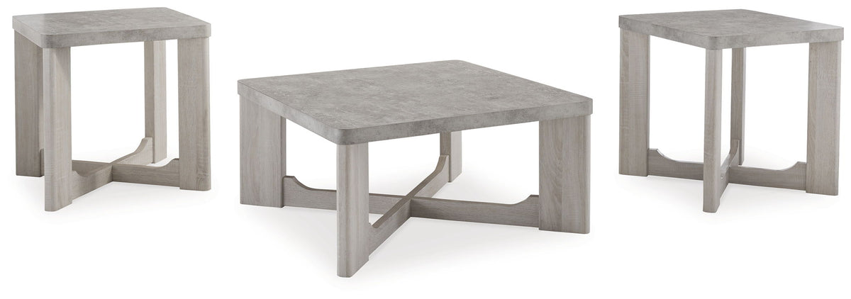 Garnilly - Occasional Table Set (Set of 3) - Whitewash - R&R Furniture Gallery (Fountain Valley, CA)