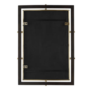 Bach - Rectangle Mirror - Walnut & Brass