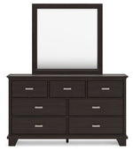 Covetown - Dresser And Mirror - Dark Brown - R&R Furniture Gallery (Fountain Valley, CA)