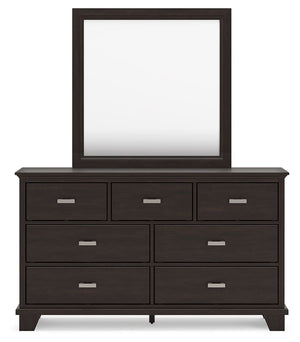 Covetown - Dresser And Mirror - Dark Brown - R&R Furniture Gallery (Fountain Valley, CA)
