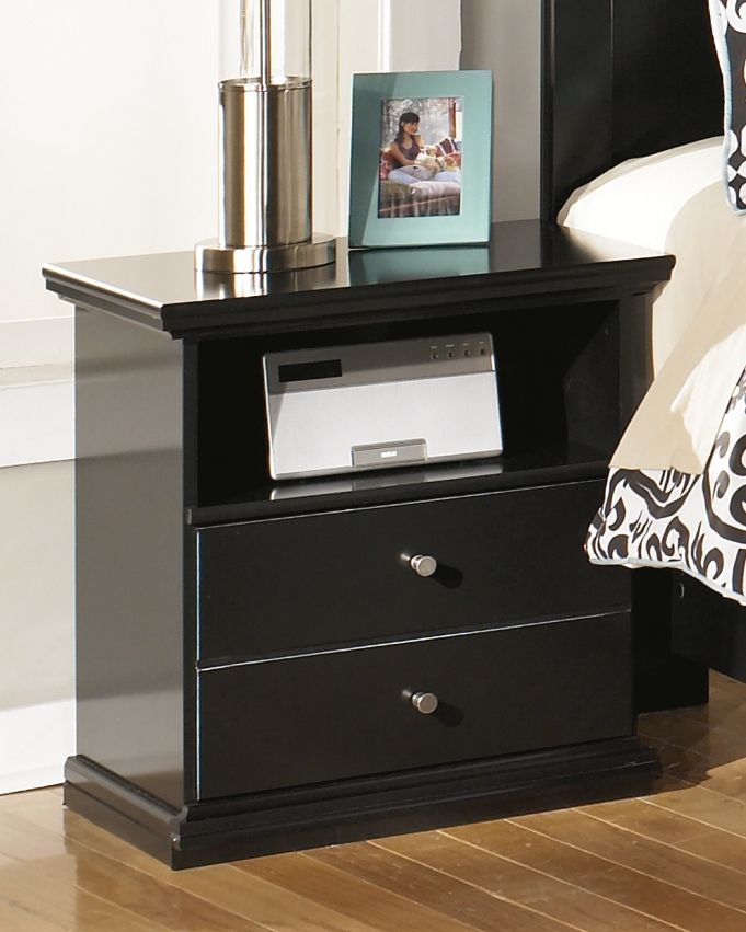 Maribel - One Drawer Night Stand - Black - R&R Furniture Gallery (Fountain Valley, CA)