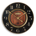 Uttermost Alexandre Martinot 23-inch black wall clock with modern design and bold numerals, suitable for contemporary home decor.