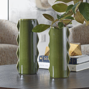 Meander - Vases (Set of 2) - Green