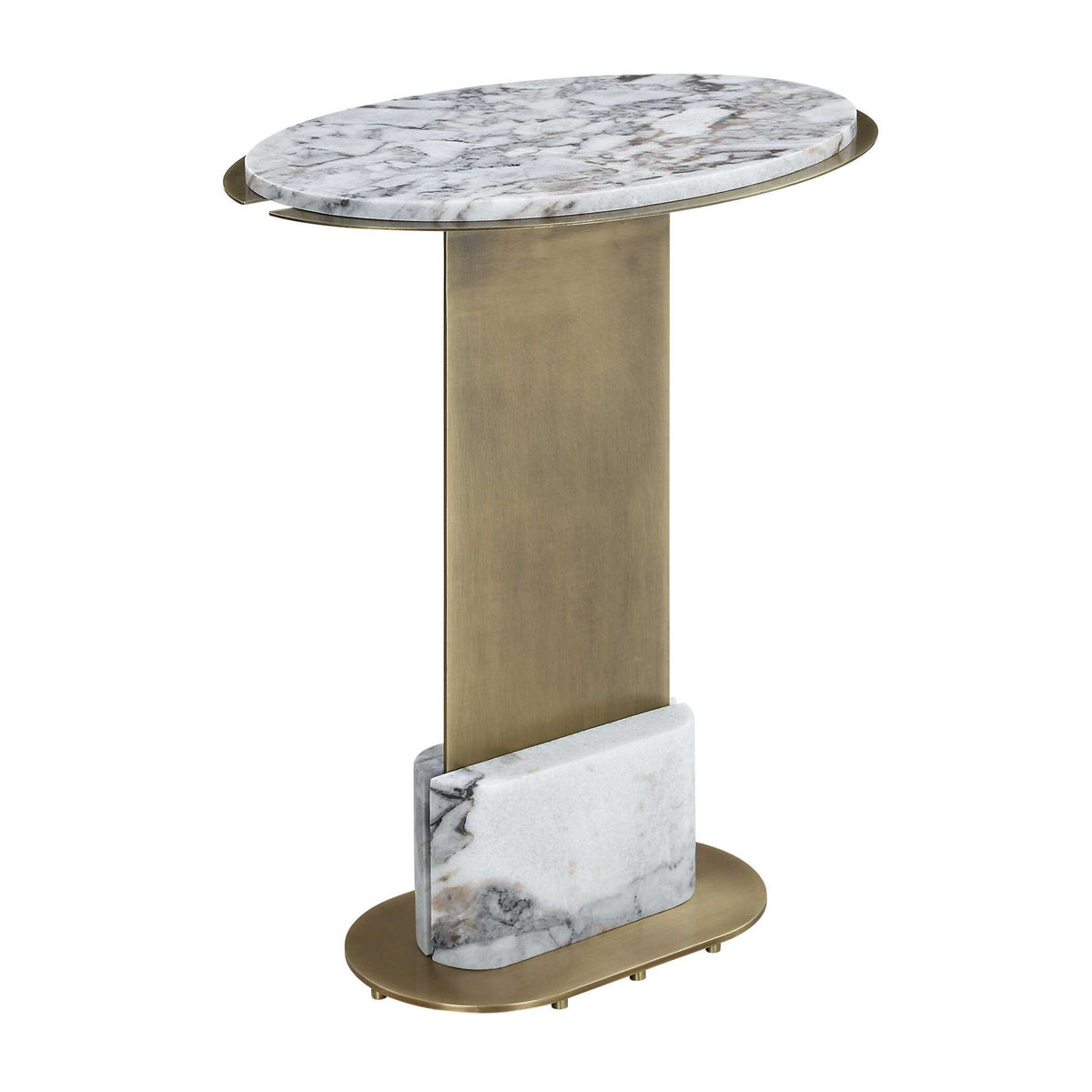 Split The Difference - Accent Table - Brass