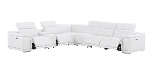 2679 - 7-Piece L-Shaped Power Reclining Sectional In Genuine Leather (4 Recliners)