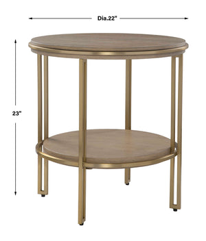 Elise - Round Brass Side Table