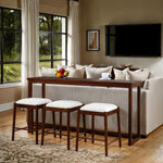 Daventry - Sofa Table W/ 3 Backless Counter Ht Stools