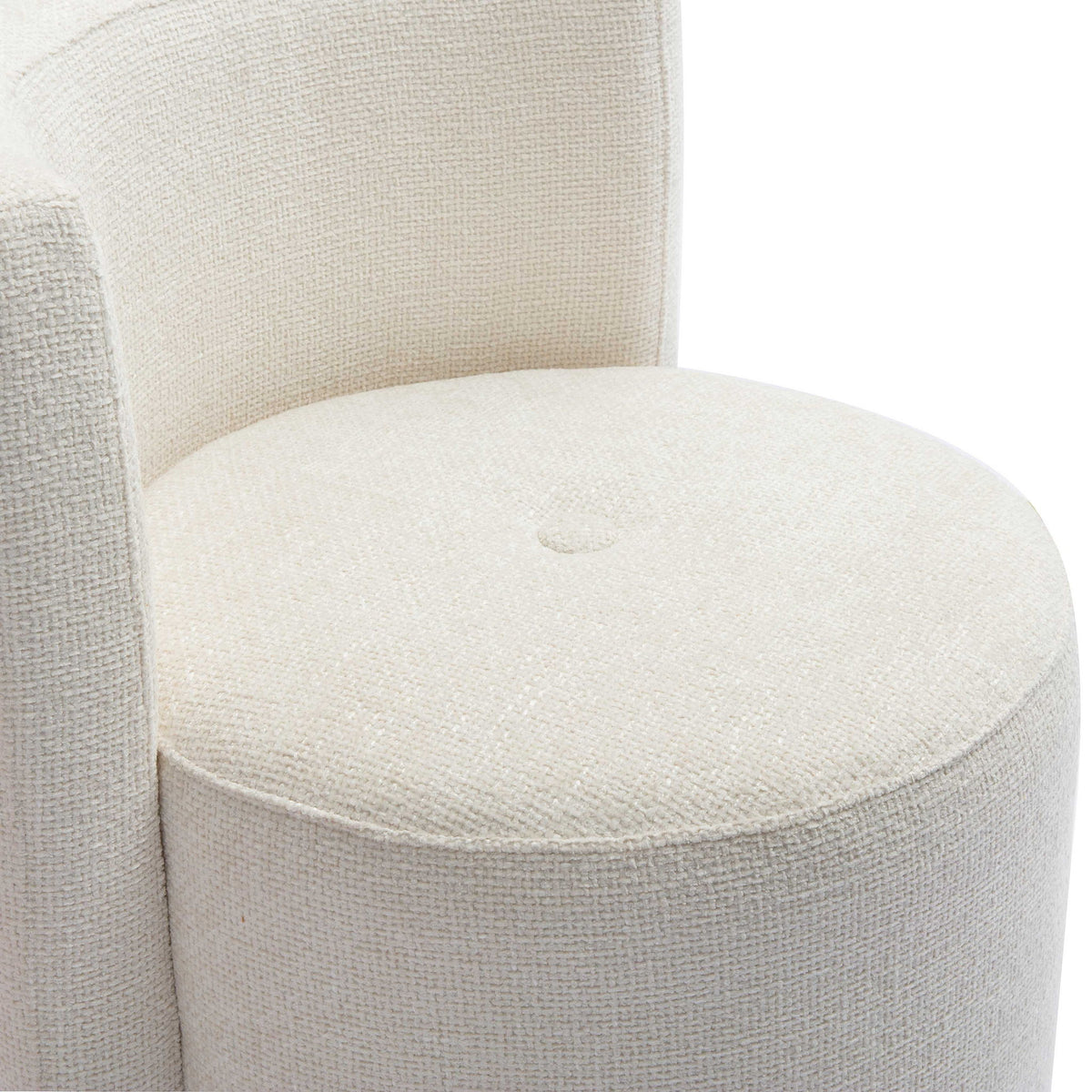 Alyssa - Chenille Rolling Desk Chair - Cream - R&R Furniture Gallery (Fountain Valley, CA)