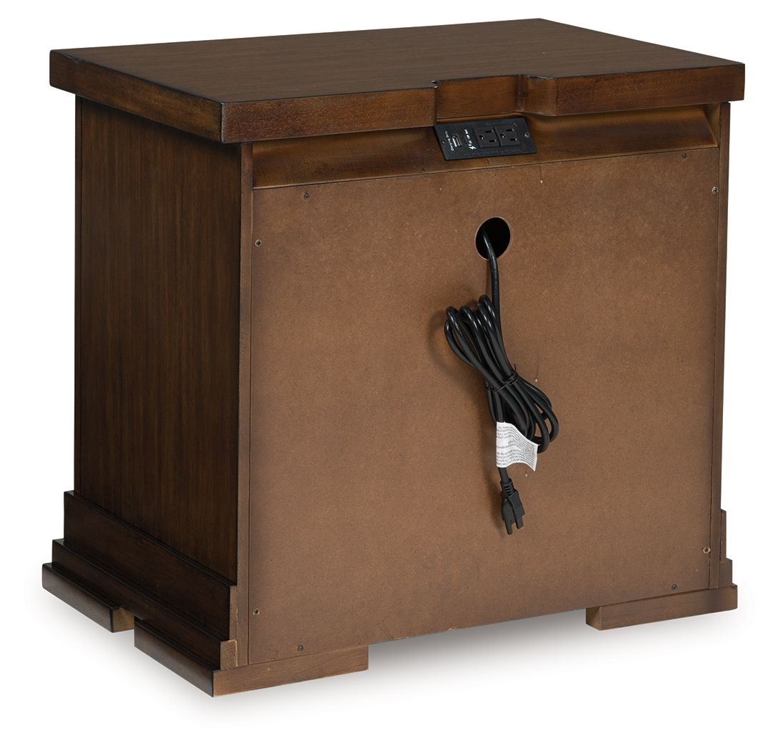 Taffenbrook - Three Drawer Night Stand - Medium Brown - R&R Furniture Gallery (Fountain Valley, CA)