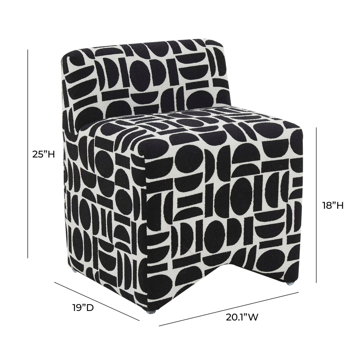 Pippa - Geometric Jacquard Weave Stool - R&R Furniture Gallery (Fountain Valley, CA)