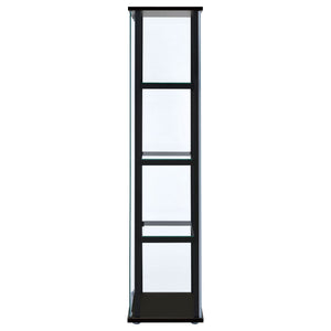 Serena - 4 Shelf Curio Cabinet - Black