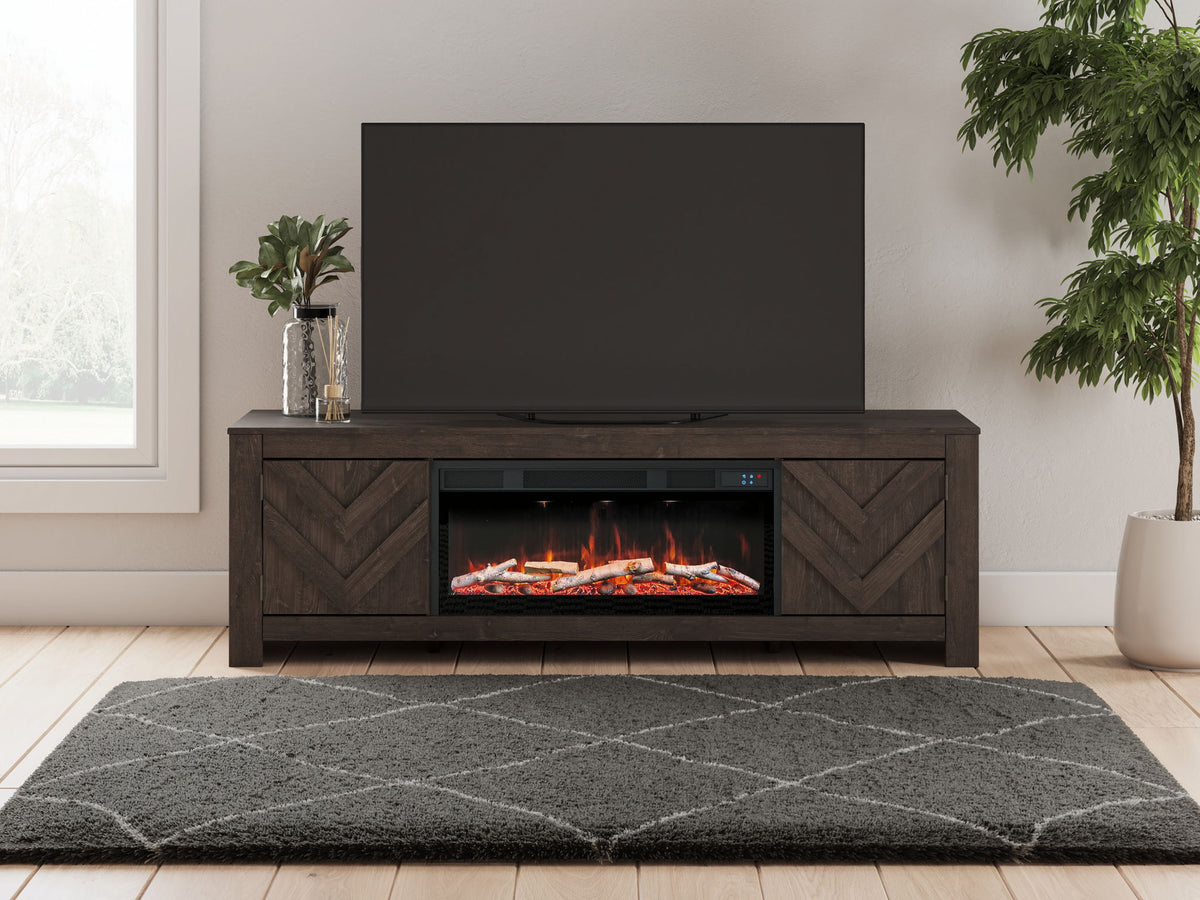 Cayboni - LG TV Stand With Fireplace Option - R&R Furniture Gallery (Fountain Valley, CA)